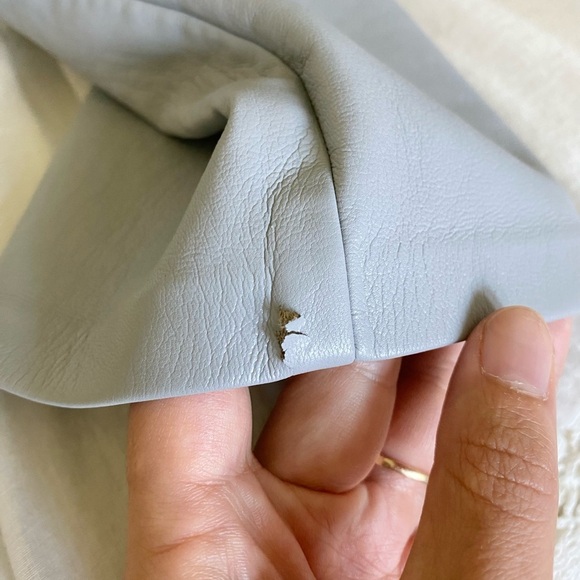 Aritzia Wilfred The Melina High Rise Vegan Leather Pants in Marble Grey - Picture 10 of 11